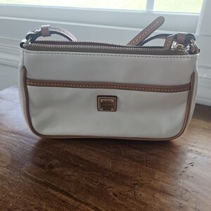 Dooney & Bourke White and Brown Crossbody Bag